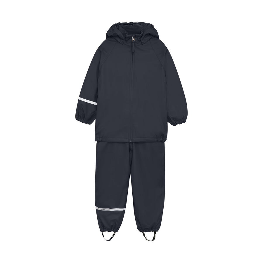 Set Antipioggia Bambino – Misure 80 e 90 – Interno in Pile – Impermeabile 10.000mm in PU Riciclato - Dark Navy