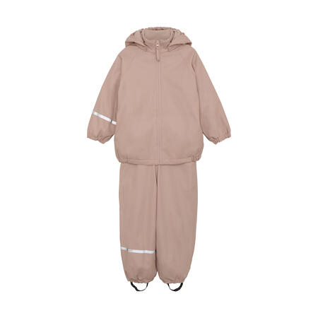 Set Antipioggia Bambino – Misure 80 e 90 – Interno in Pile – Impermeabile 10.000mm in PU Riciclato - Misty Rose