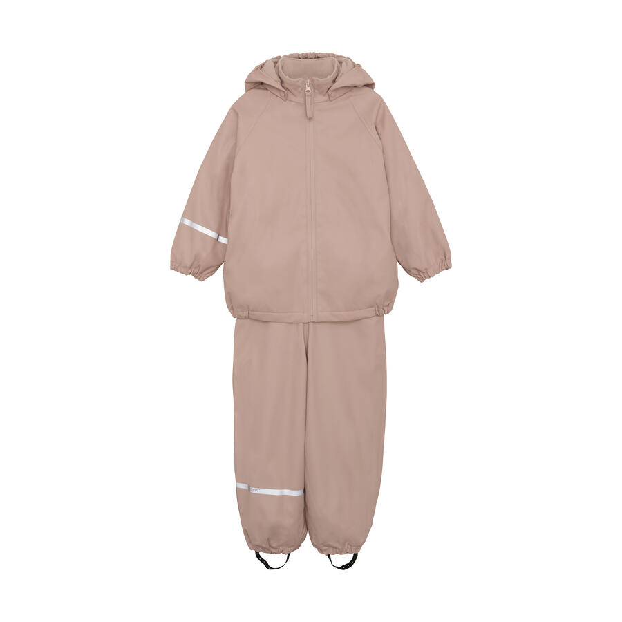 Set Antipioggia Bambino – Misure 80 e 90 – Interno in Pile – Impermeabile 10.000mm in PU Riciclato - Misty Rose