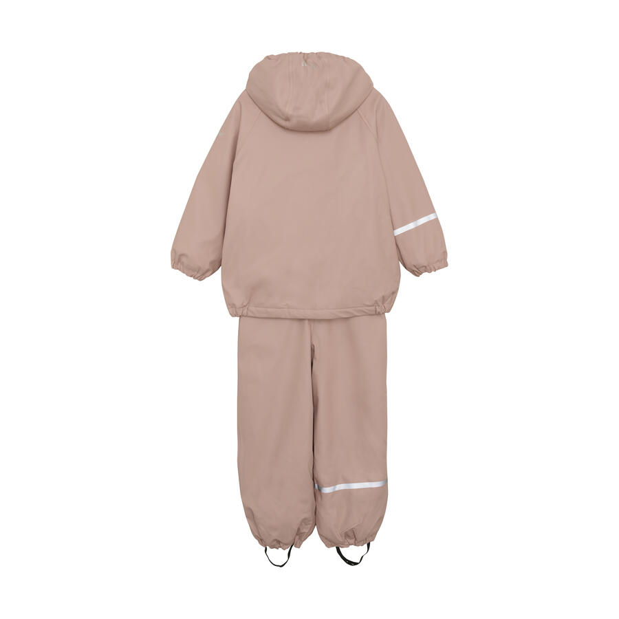 Set Antipioggia Bambino – Misure 80 e 90 – Interno in Pile – Impermeabile 10.000mm in PU Riciclato - Misty Rose