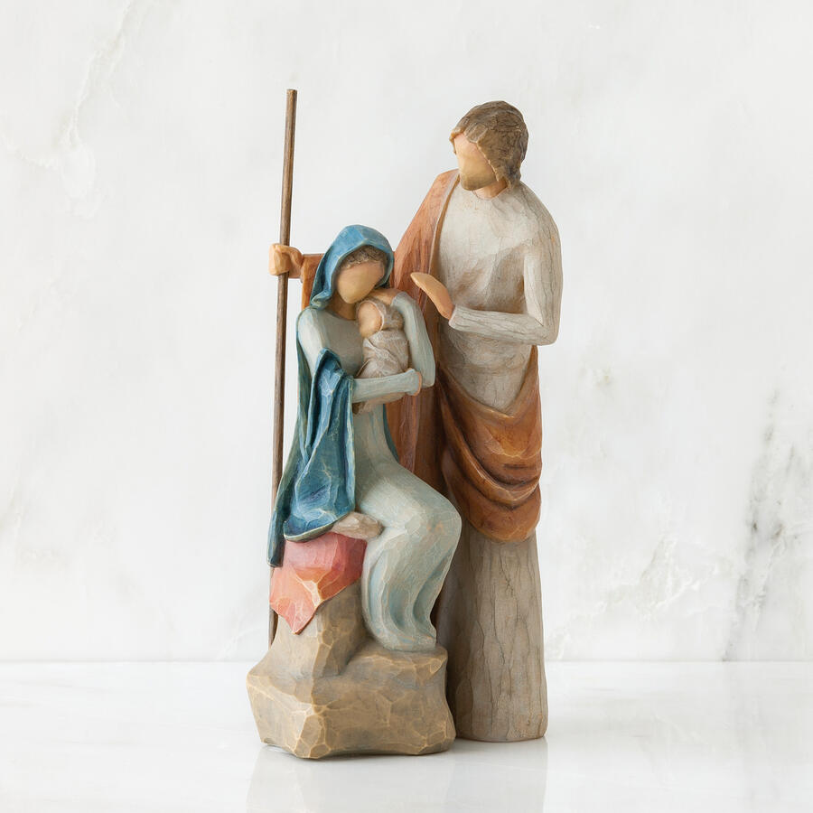 Willow Tree – La Sacra Famiglia | Scultura Intima della Natività in Resina Dipinta a Mano