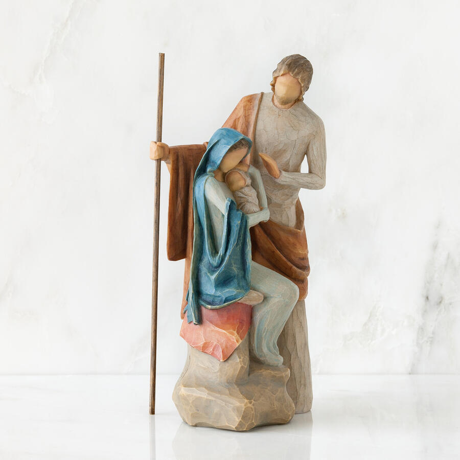 Willow Tree – La Sacra Famiglia | Scultura Intima della Natività in Resina Dipinta a Mano