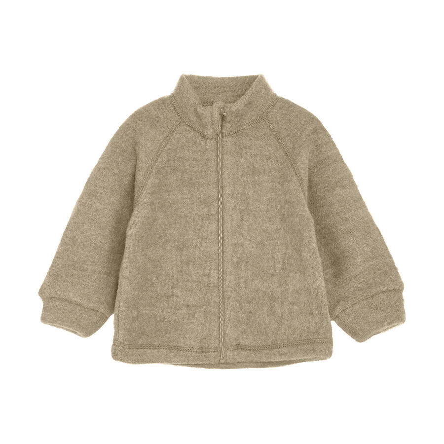 CeLaVi Giacca Soft Wool con Zip – 100% Lana Merino Fleece – Termoregolante e Traspirante - Savannah Tan