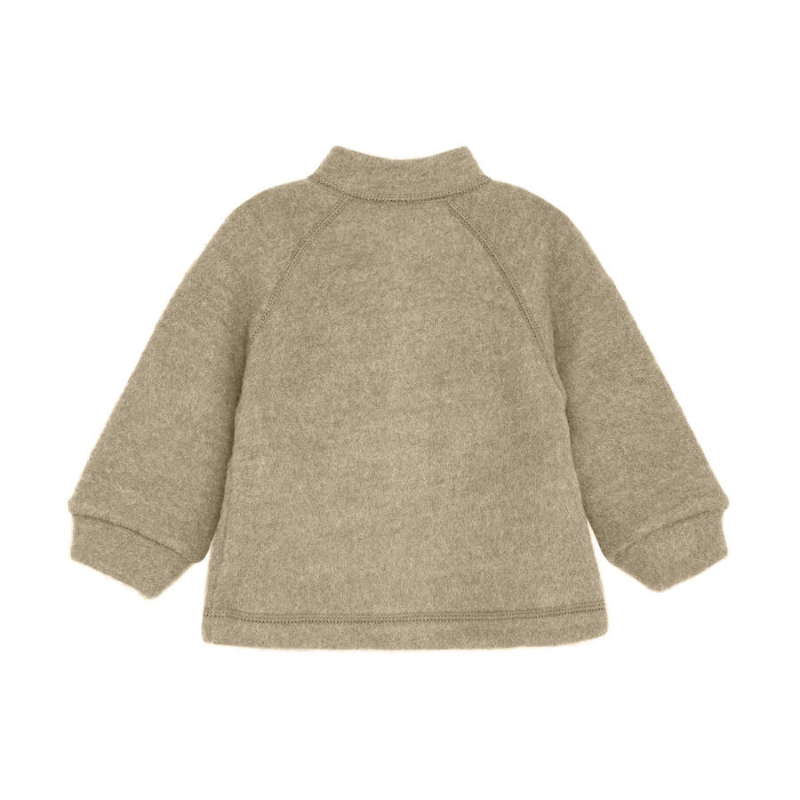 CeLaVi Giacca Soft Wool con Zip – 100% Lana Merino Fleece – Termoregolante e Traspirante - Savannah Tan
