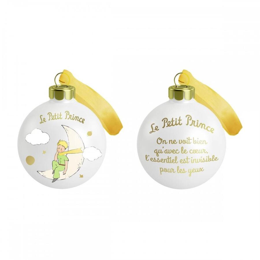 Enesco - Sfera in Vetro “Luna” – Il Piccolo Principe | Decorazione Natalizia con Illustrazione Originale