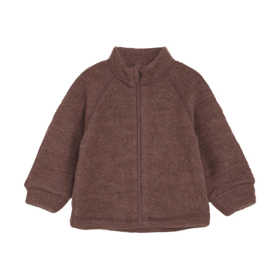 CeLaVi Giacca Soft Wool con Zip – 100% Lana Merino Fleece – Termoregolante e Traspirante - Marron