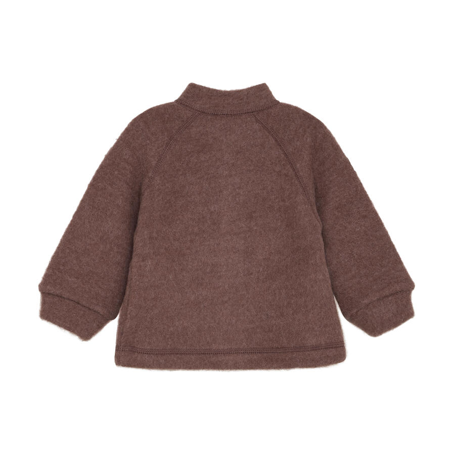 CeLaVi Giacca Soft Wool con Zip – 100% Lana Merino Fleece – Termoregolante e Traspirante - Marron