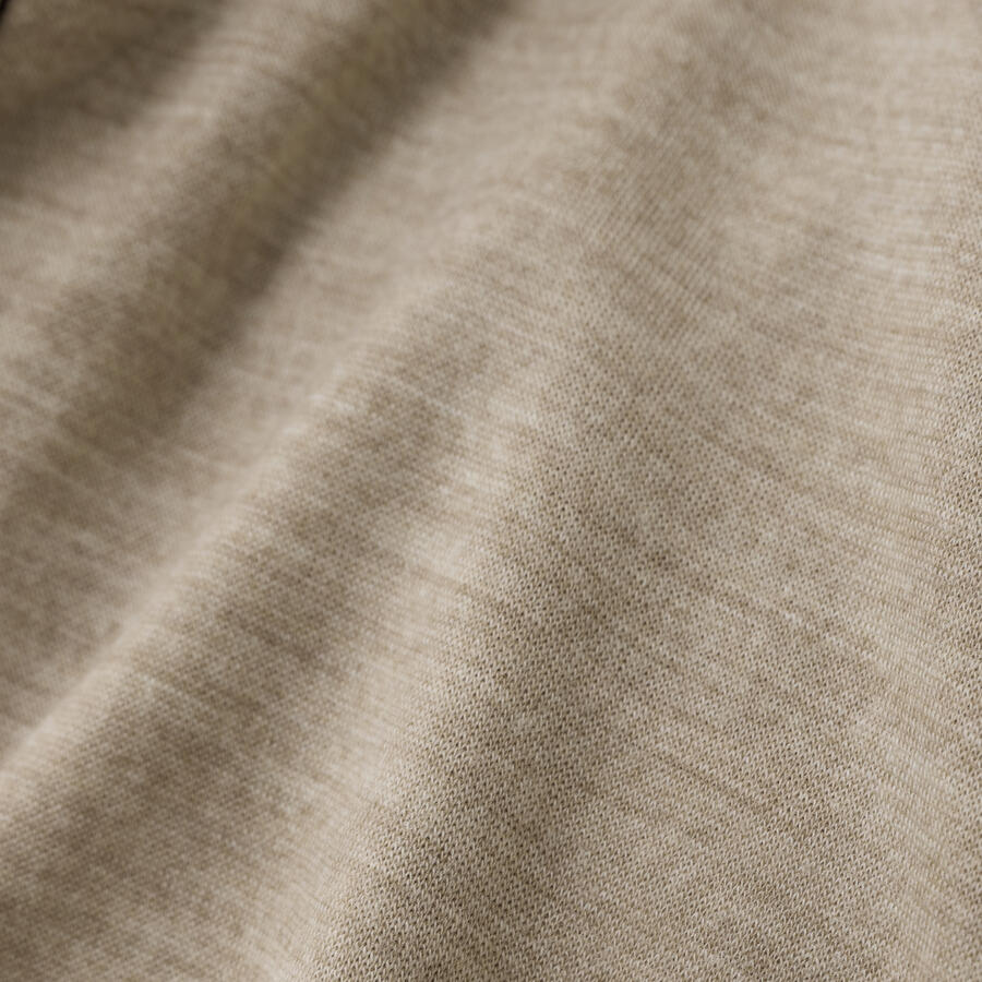 Maglia Manica Lunga – Blouse LS Solid – 50% Lana Merino, 50% Viscosa di Bambù - Savannah Tan