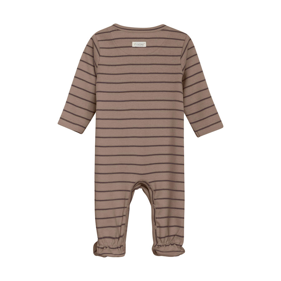 Tutina Neonato Manica Lunga con Piedini in Cotone Organico – Mocha Meringue