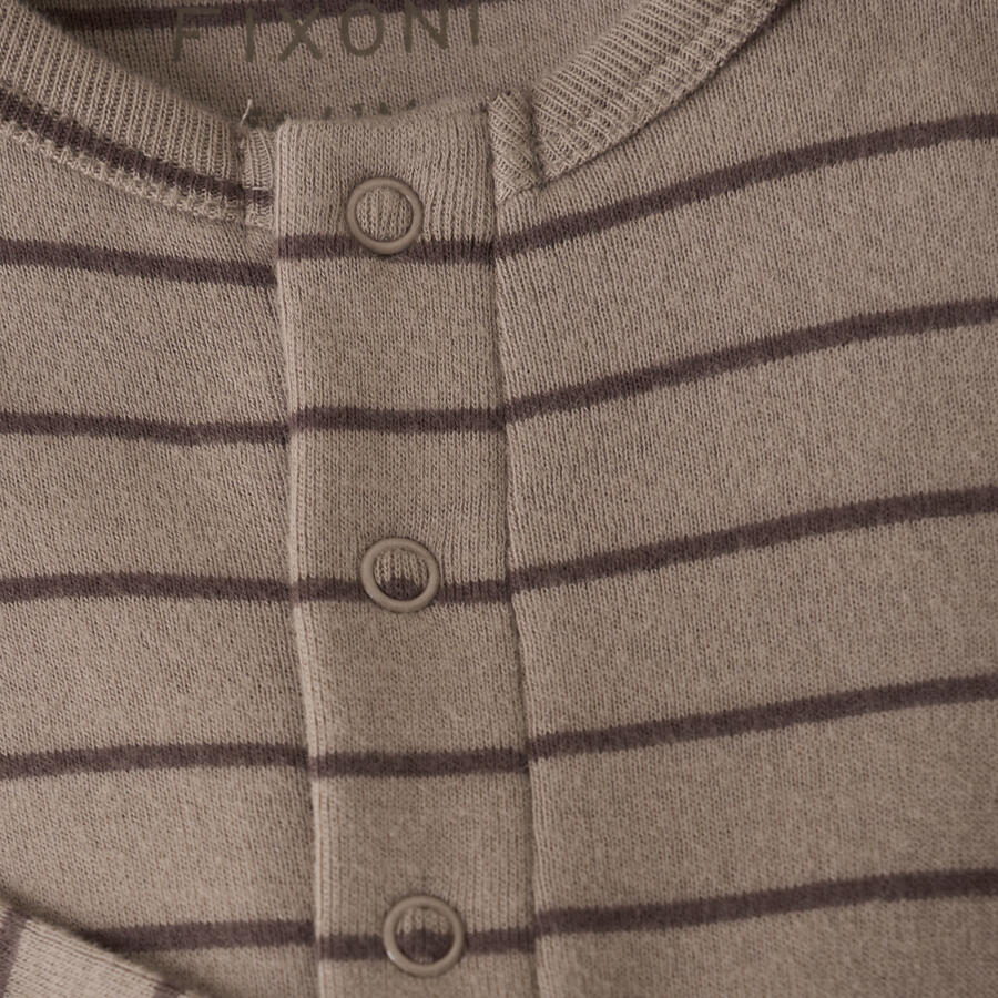 Tutina Neonato Manica Lunga con Piedini in Cotone Organico – Mocha Meringue