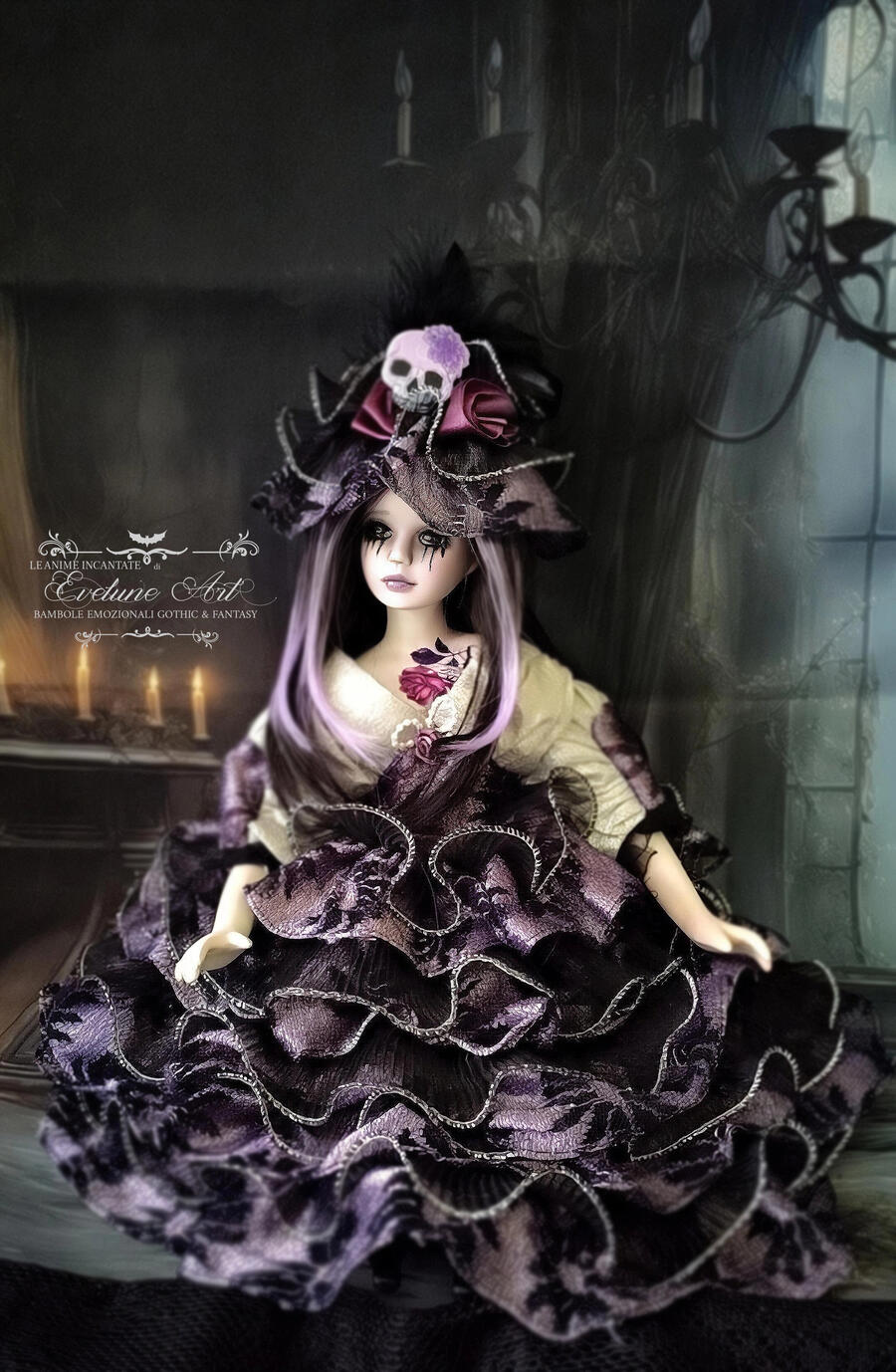 Rose Bambola stile Goth Vittoriano Dark