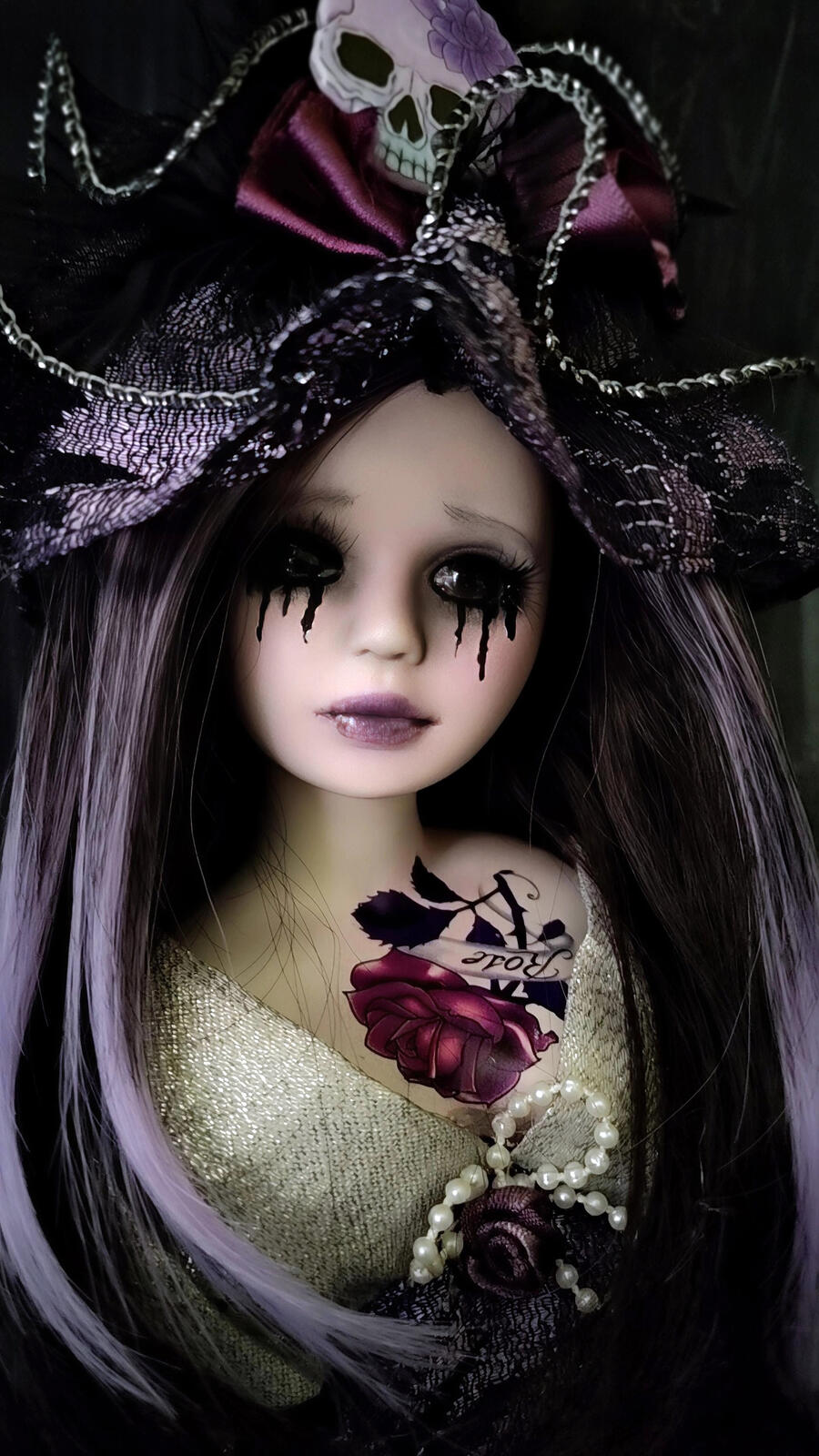 Rose Bambola stile Goth Vittoriano Dark