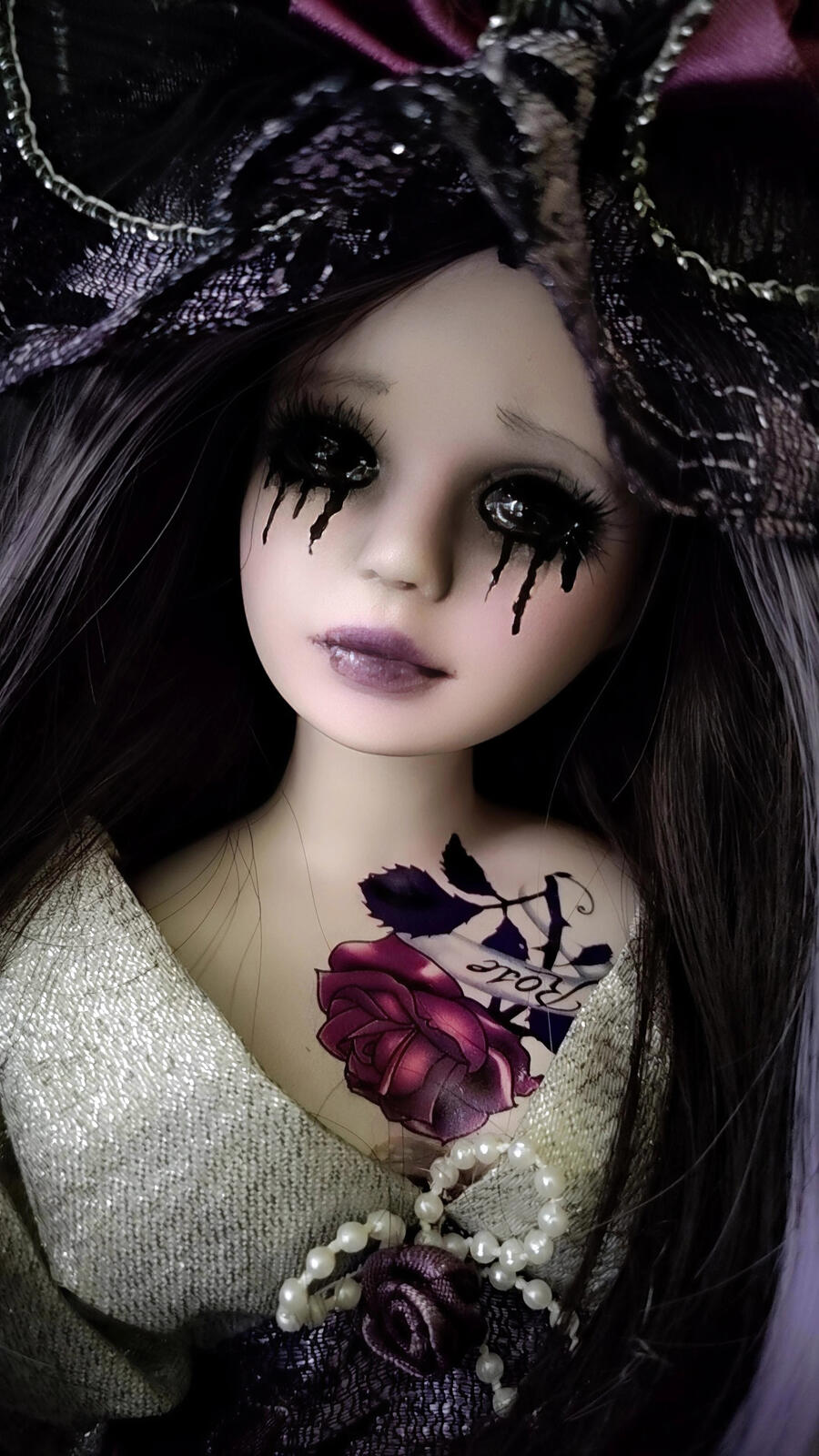 Rose Bambola stile Goth Vittoriano Dark