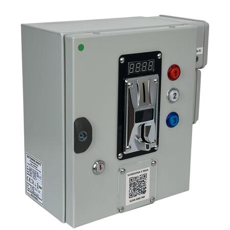 Gettoniera a monete + cashless per 3 porte (elettroserrature)