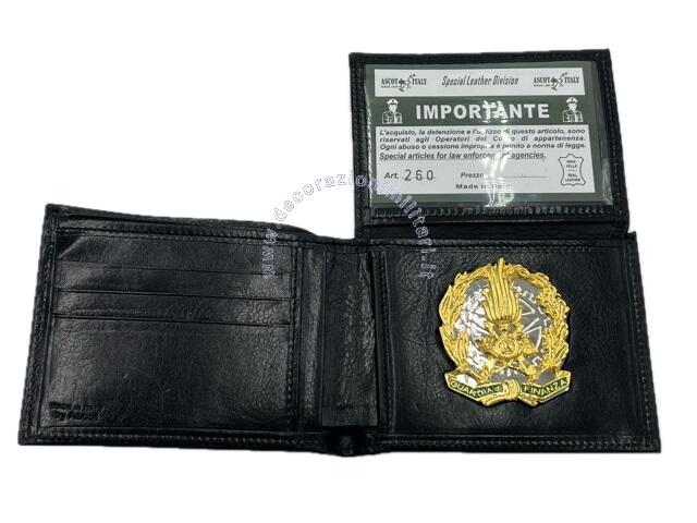 Portafoglio Orizzontale Guardia di Finanza con Placca - Ascot