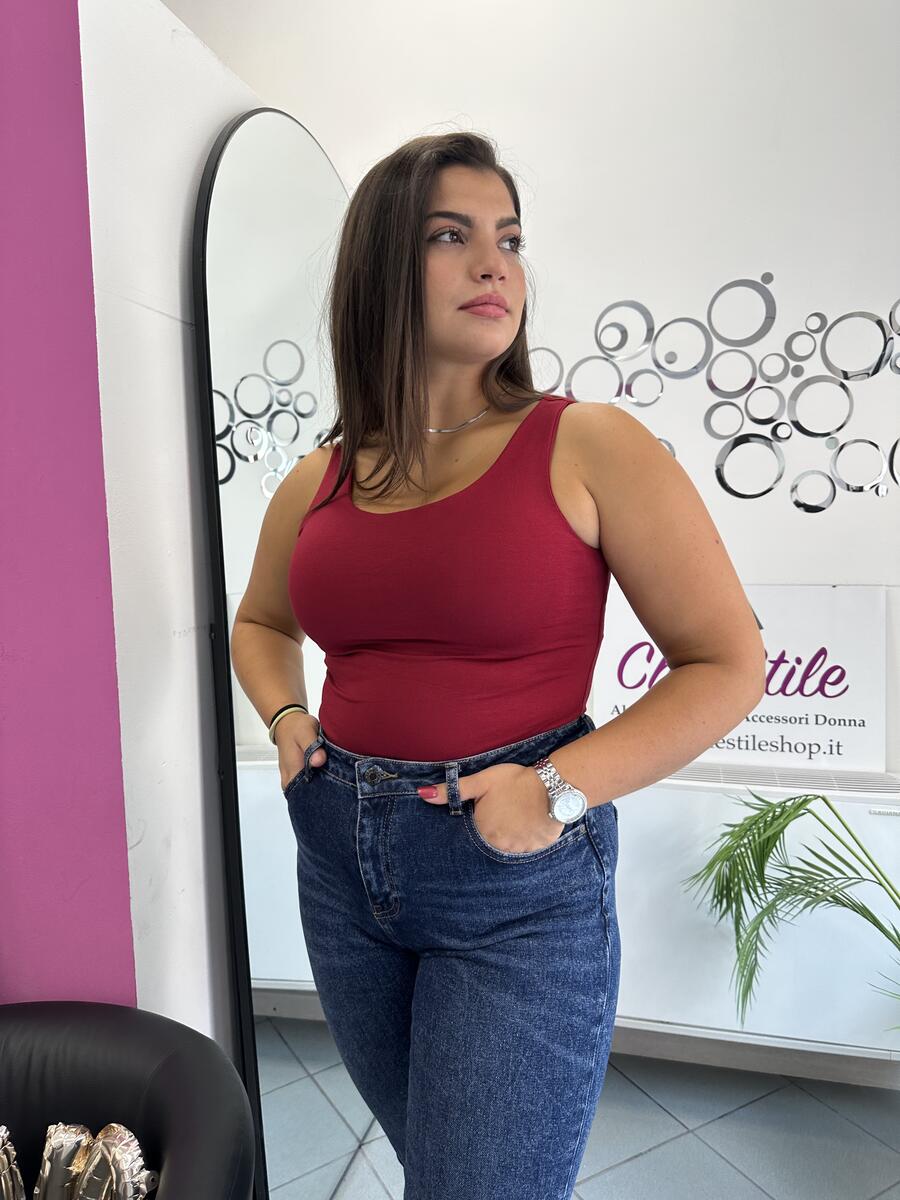 NOVITÀ Body smanicato basic in viscosa