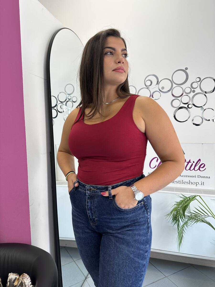 NOVITÀ Body smanicato basic in viscosa