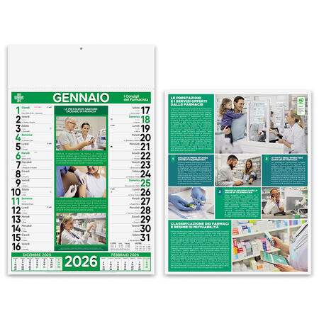 Calendario "Illustrato Farmacia" Personalizzato PA154