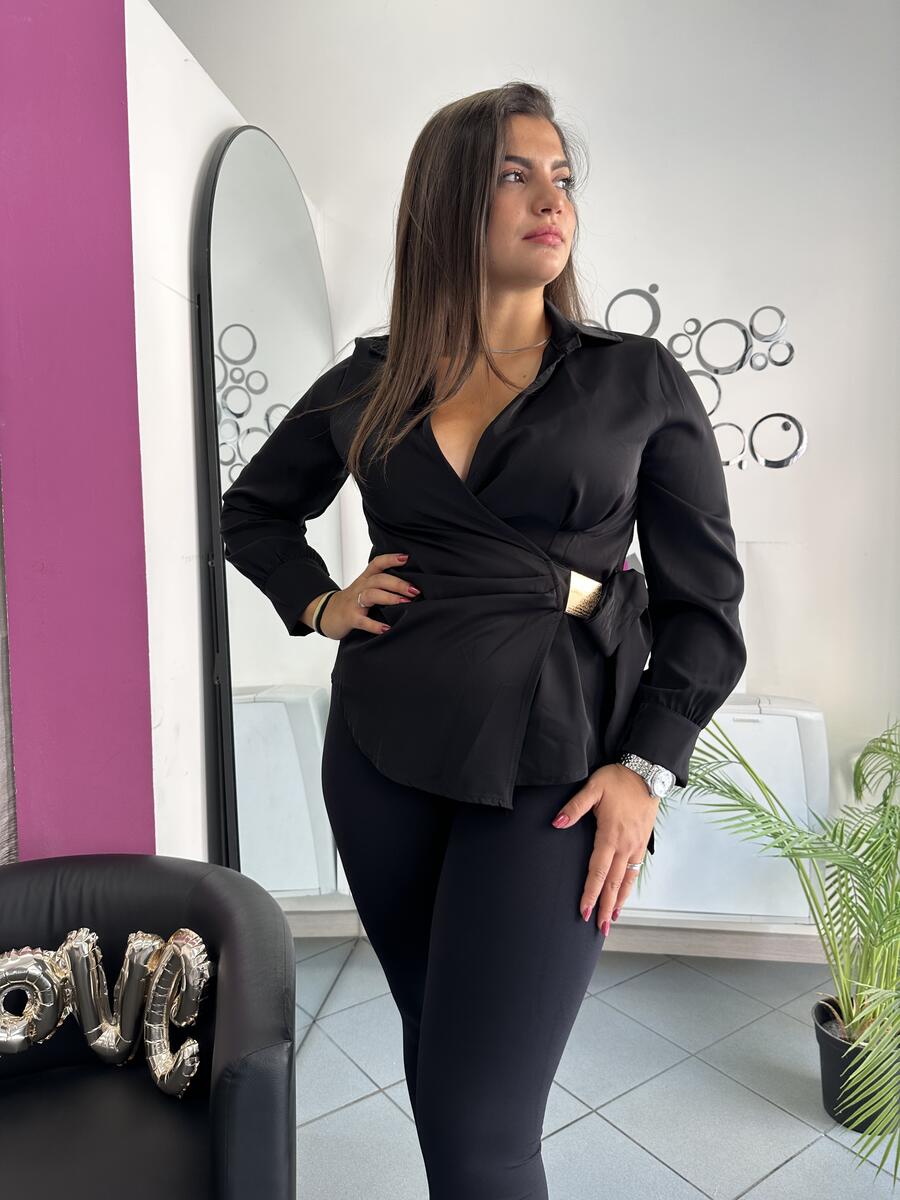 NOVITÀ Camicia a portafoglio dettaglio oro