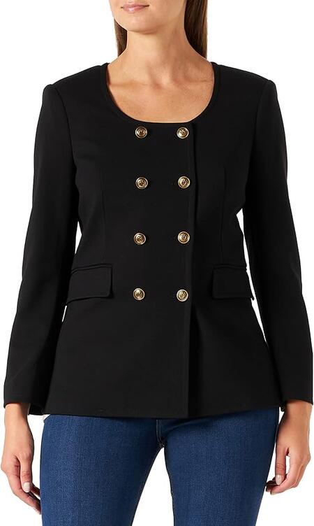 Pinko Eugenia Giacca Donna Punto Stoffa, Z99_Nero Limousine, Taglia 38 