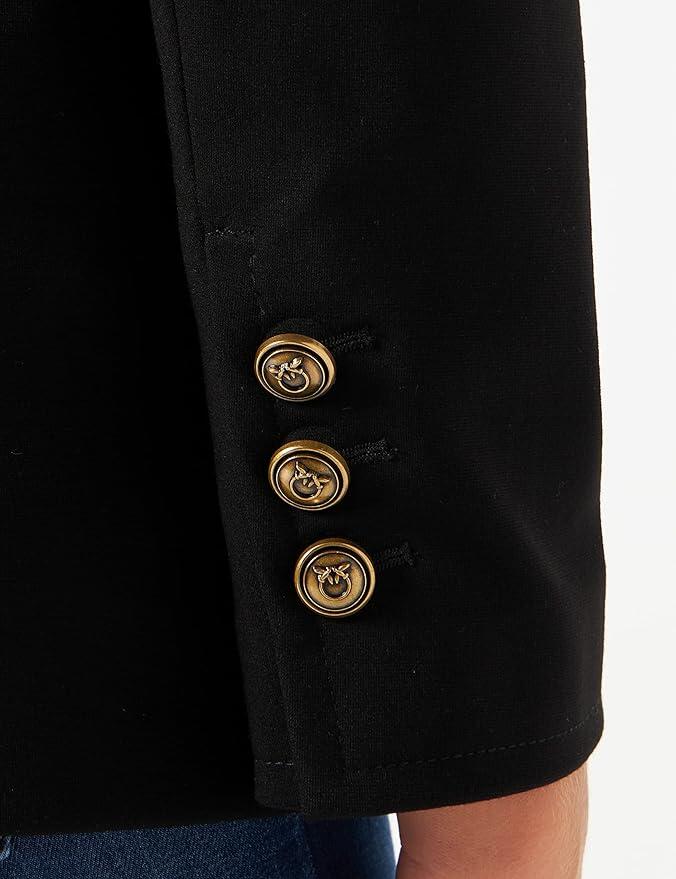 Pinko Eugenia Giacca Donna Punto Stoffa, Z99_Nero Limousine, Taglia 38 