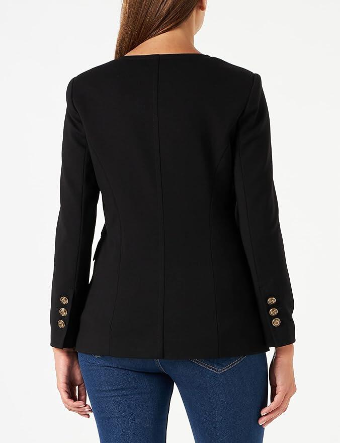 Pinko Eugenia Giacca Donna Punto Stoffa, Z99_Nero Limousine, Taglia 38 