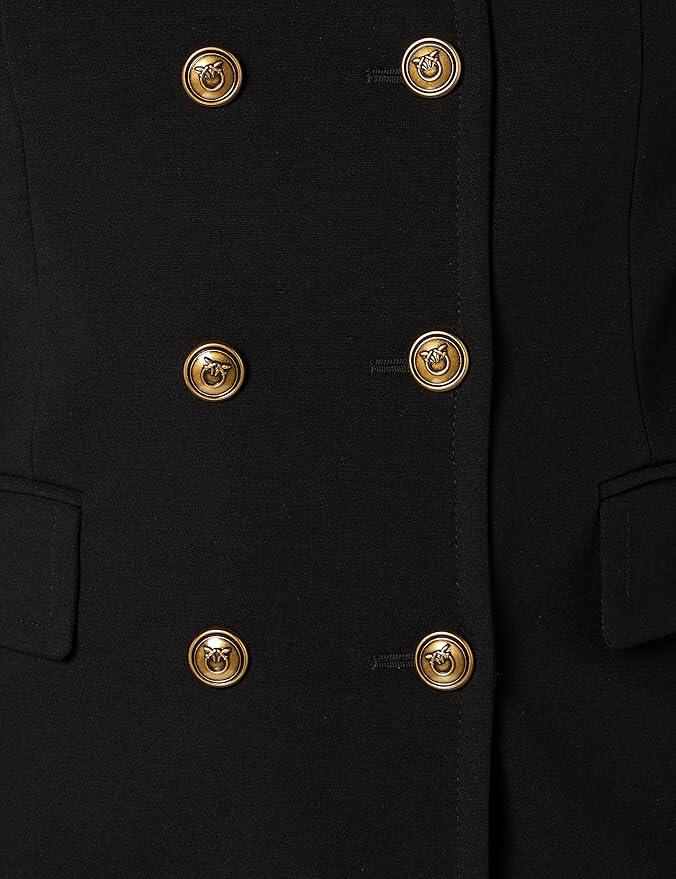 Pinko Eugenia Giacca Donna Punto Stoffa, Z99_Nero Limousine, Taglia 38 