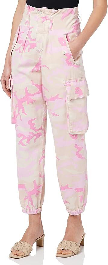 Pinko Fitness Cargo Bull Camouflage Pantaloni Donna, taglia 42 , 100% Cotone, Made in Italy