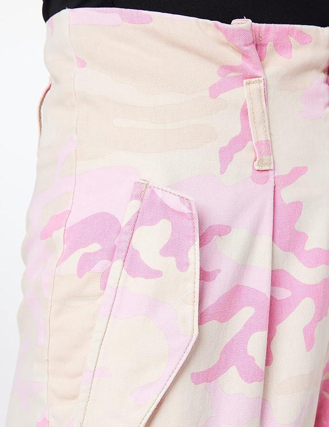 Pinko Fitness Cargo Bull Camouflage Pantaloni Donna, taglia 42 , 100% Cotone, Made in Italy