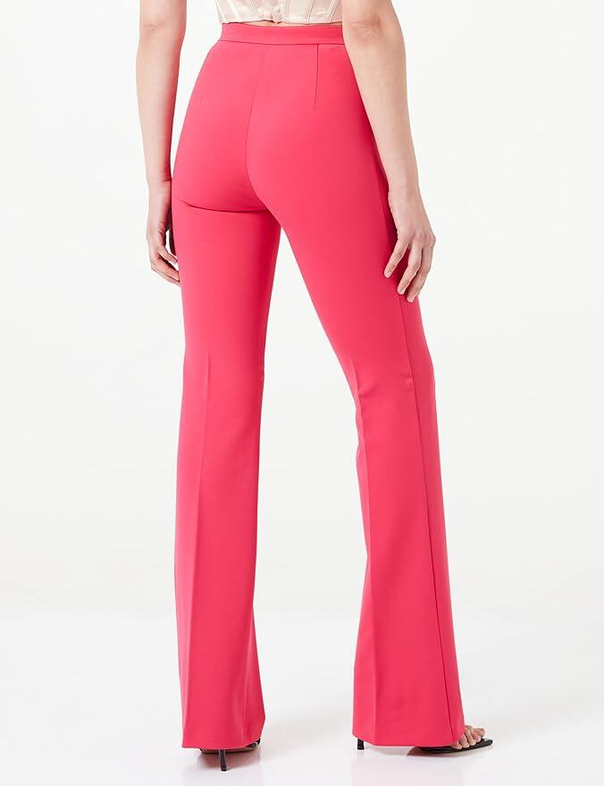 Pinko Hulka Pantalone Punto Stoffa S, P87 Fuxia, Taglia 40 Donna