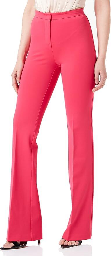 Pinko Hulka Pantalone Punto Stoffa S, P87 Fuxia, Taglia 40 Donna