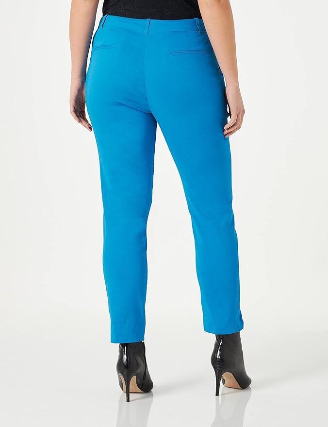 Pinko Bello Pantalone Lino Stretch Donna, taglia 44 , colore Light Blue 