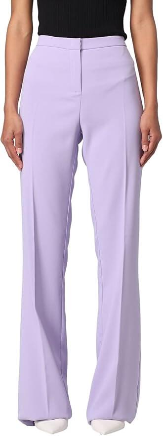 Pinko Pantalone Donna Hulka Crepe Stretch Colore Purple