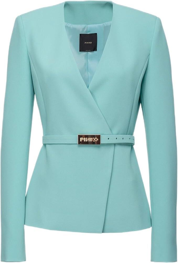 Pinko Giacca Donna Santa Fe , modello in  crêpe Tecnico - Taglia 44,  colore verde acqua 