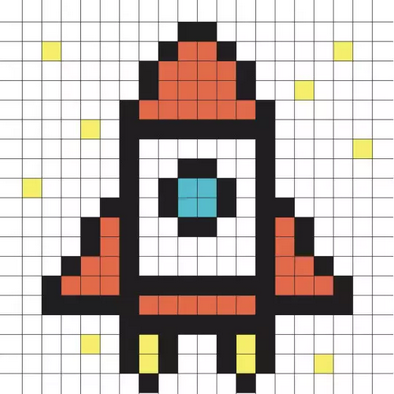 Pixel Art Magnetico - Spazio