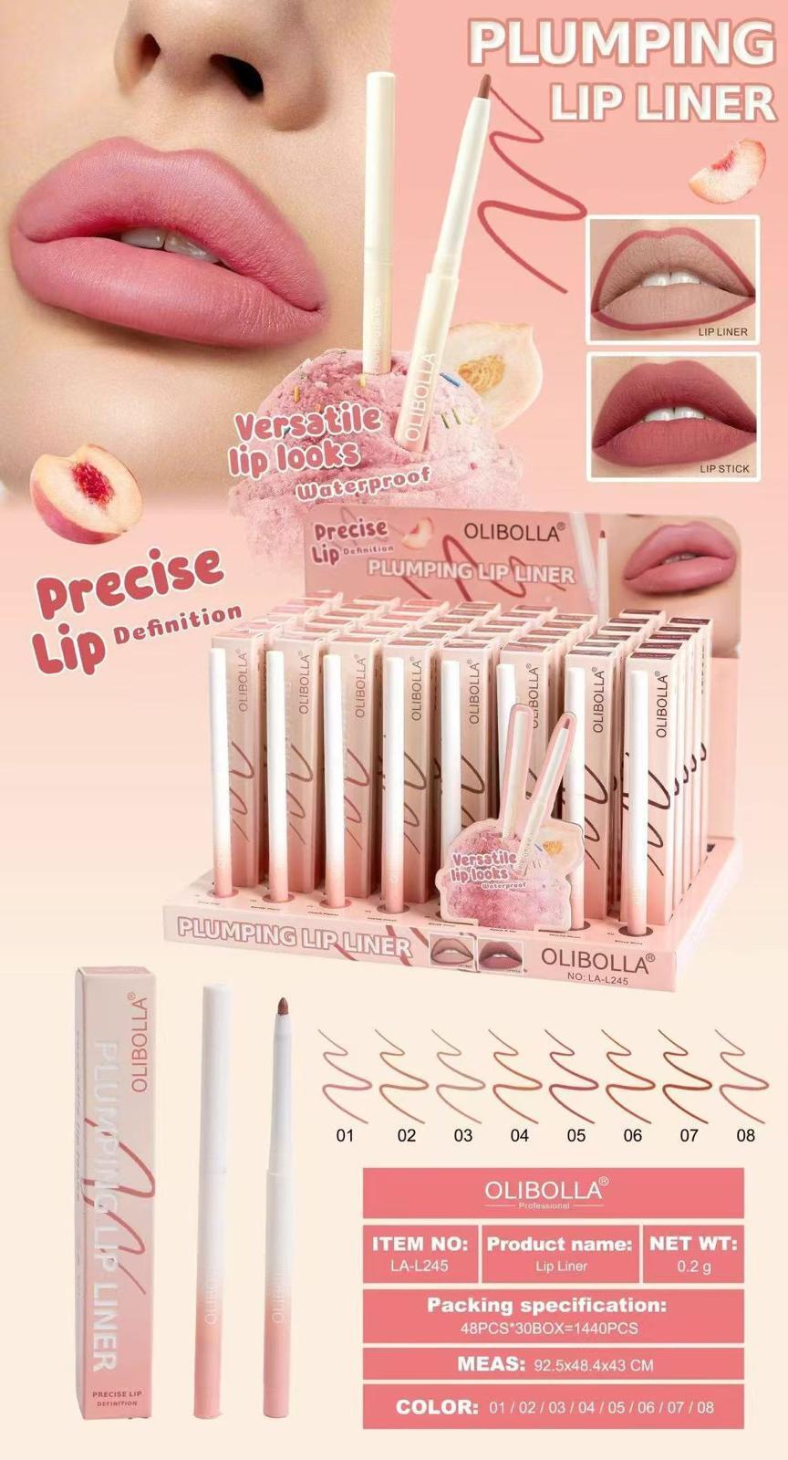 OLIBOLLA PLUMPING LIP LINER MATITA AUTOMATICA
 [Confezione da 48 pezzi]