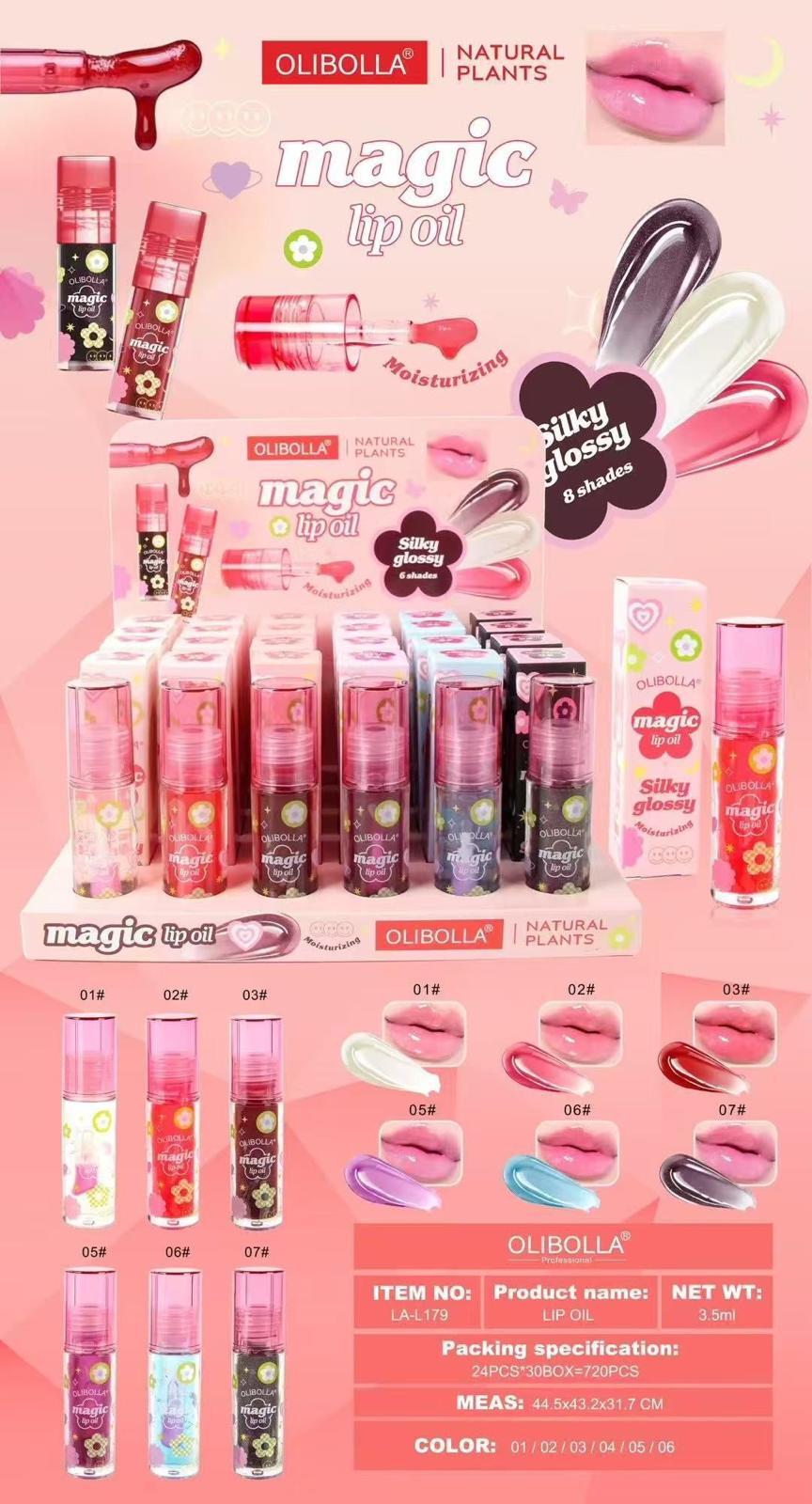 OLIBOLLA MAGIC LIP OIL 
 [Confezione da 24 pezzi]
