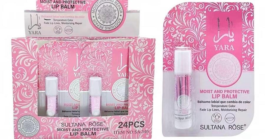 SULTANA ROSE LIP BALM YARA
 [Confezione da 24 pezzi]