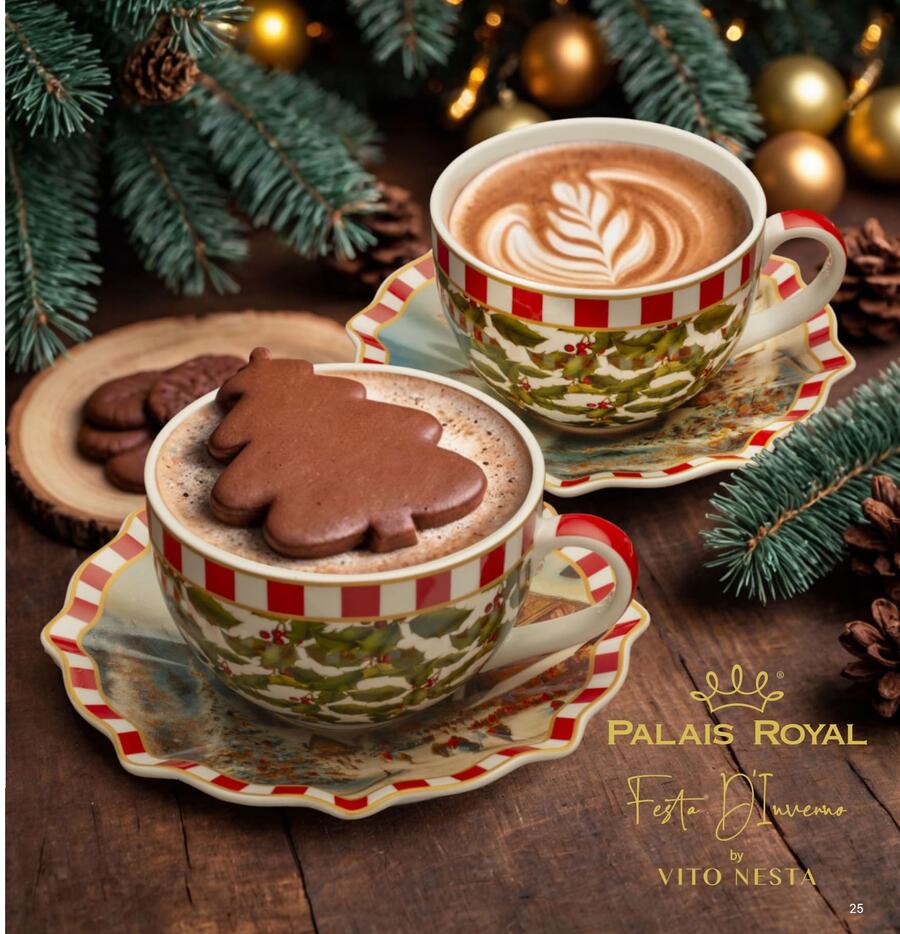 Palais Royal - Lamart Set 2 Tazze Caffè con Piattino - Festa d'Inverno by Vito Nesta