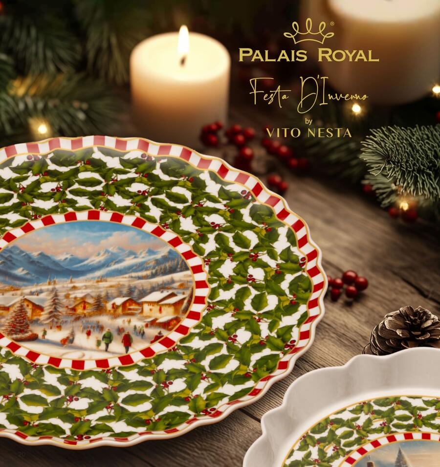 Palais Royal - Lamart Vassoio Ovale 36x23 cm - Festa d'Inverno by Vito Nesta