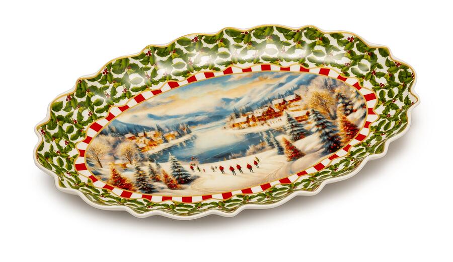 Palais Royal - Lamart Vassoio Ovale 36x23 cm - Festa d'Inverno by Vito Nesta