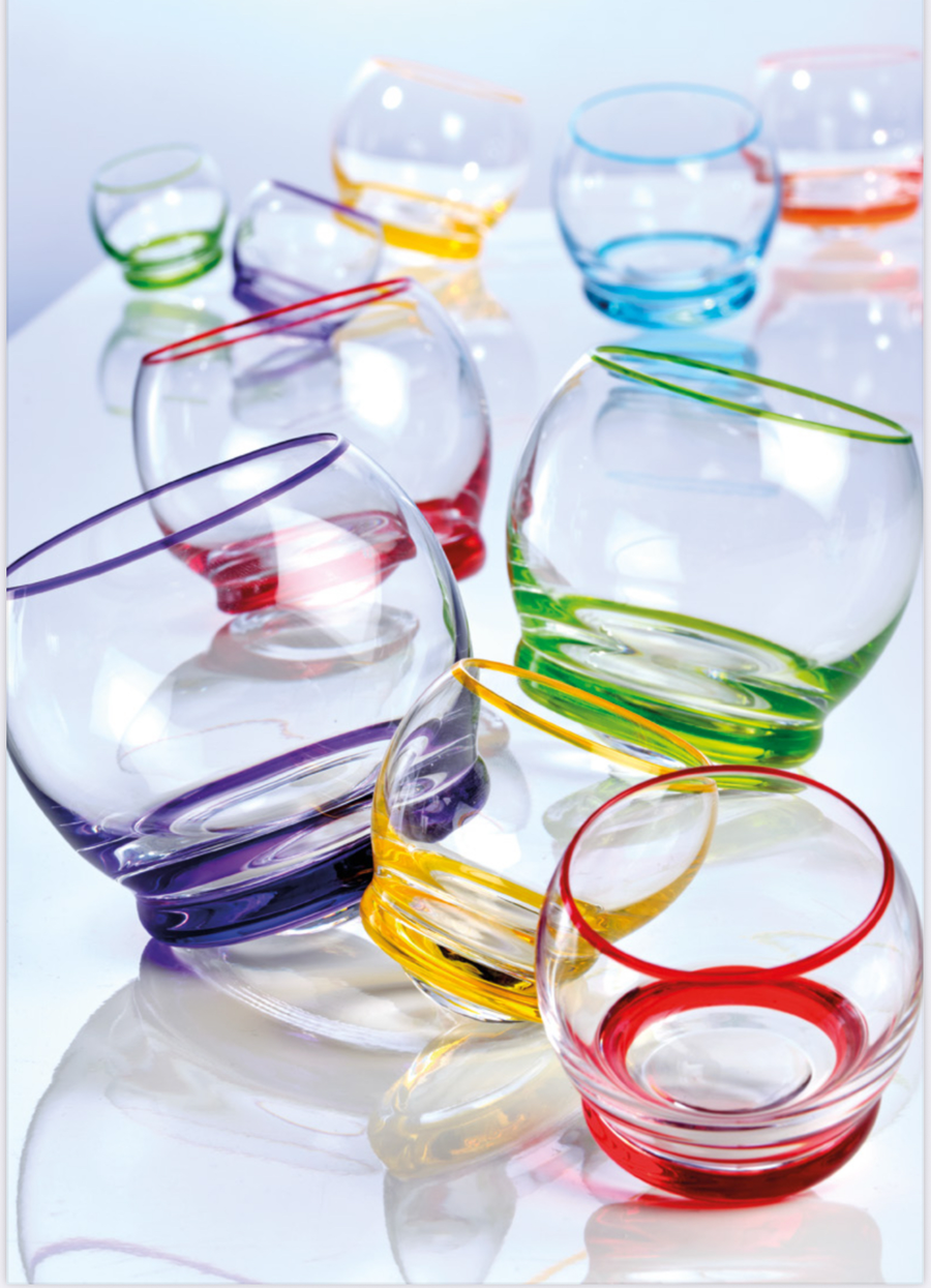 Onlylux - Set 6 Bicchieri Old Fashion Colorati – Trottola Filo Colore