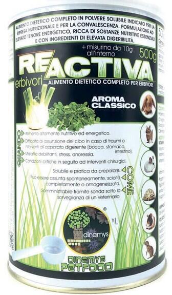 REACTIVA ERBIVORI CLASSICO - Polvere Solubile 500 gr.