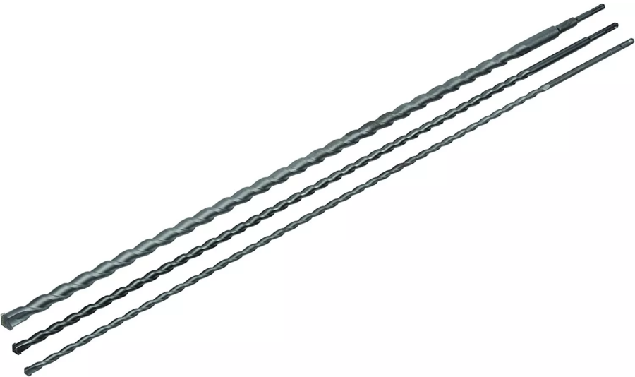 SET 3 PUNTE PUNTA TRAPANO 12 16 24 MURO CEMENTO SDS PLUS 100 CM 1 MT AL WIDIA 