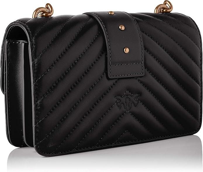 BORSA PINKO LOVE ICON V QUILT DC SHEEP NAPPA 100% , colore nero, Tracolla Regolabile