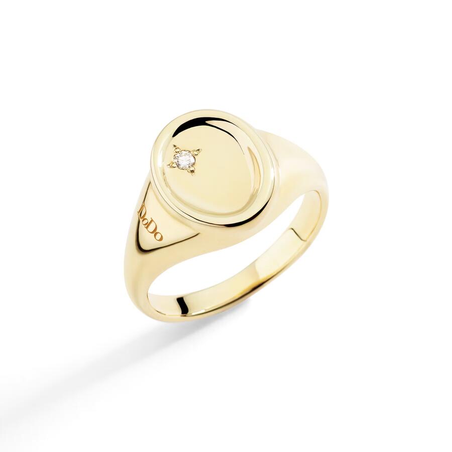 DoDo Anello Sigillo Oro & Diamante 