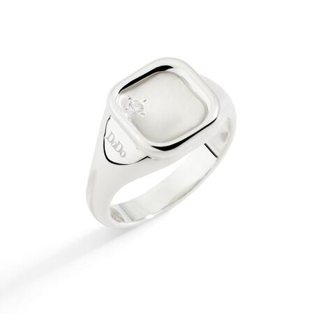 DoDo Anello Sigillo Argento & Diamante 