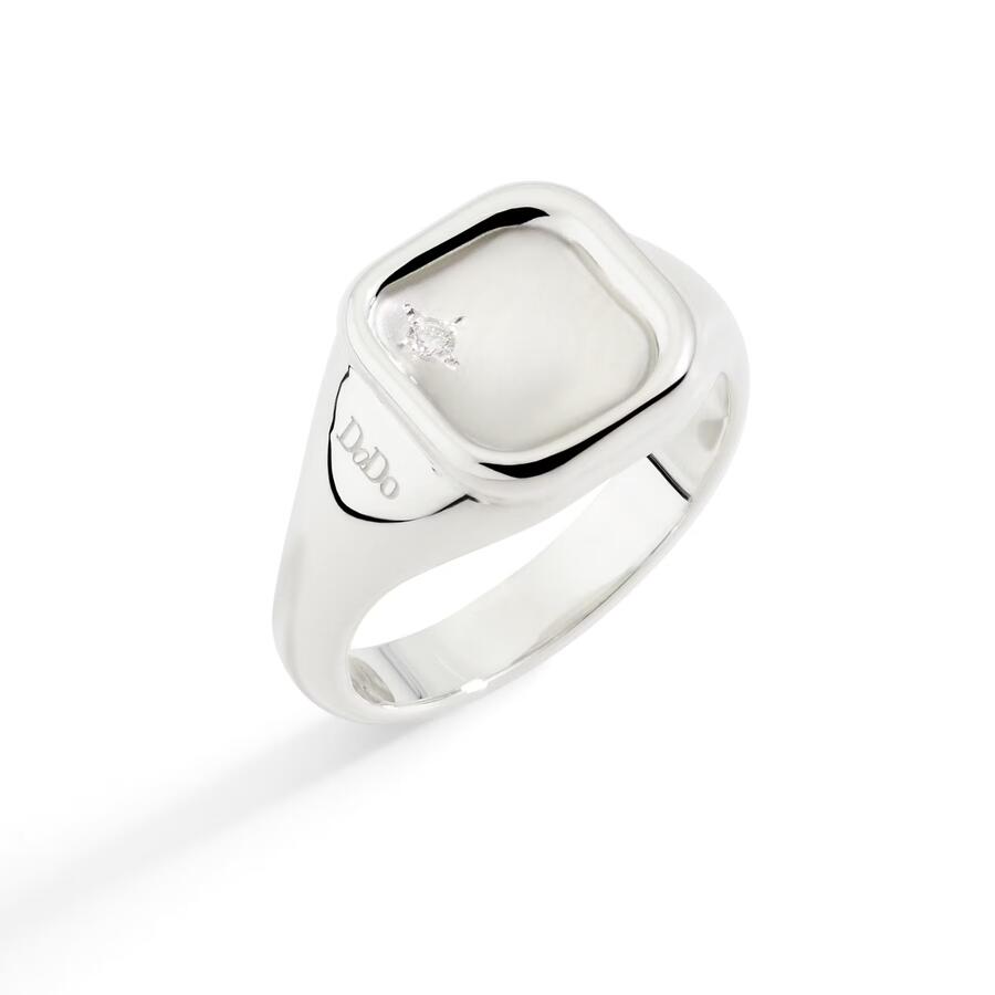 DoDo Anello Sigillo Argento & Diamante 