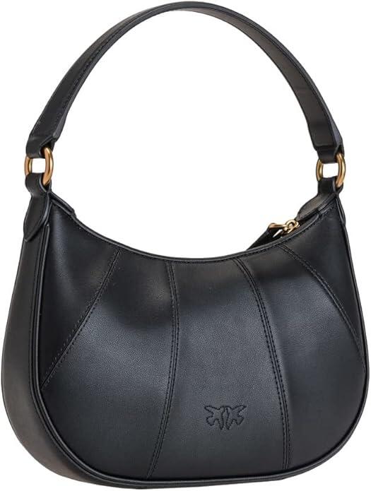 PINKO modello : LOVE MINI HALF MOON , Z 99 Q Black , Vera Pelle 100% , colore nero