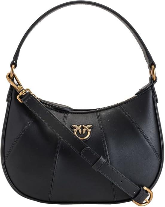 PINKO modello : LOVE MINI HALF MOON , Z 99 Q Black , Vera Pelle 100% , colore nero